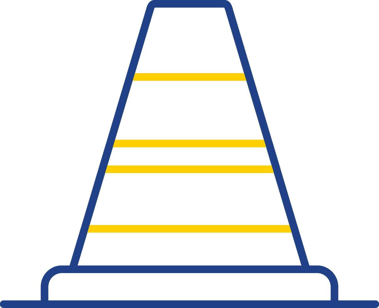Cones Signal Line Two Color Icon vector