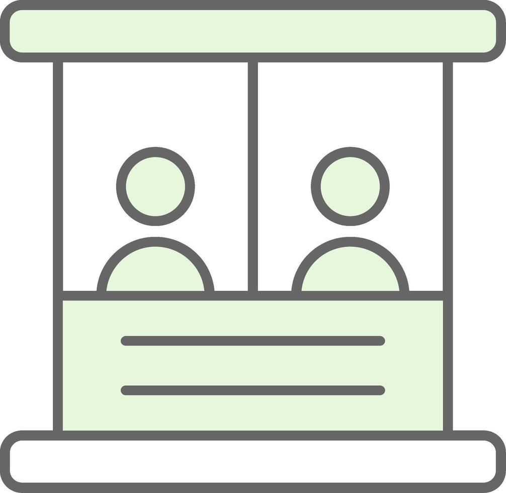 Ticket Box Fillay Icon vector