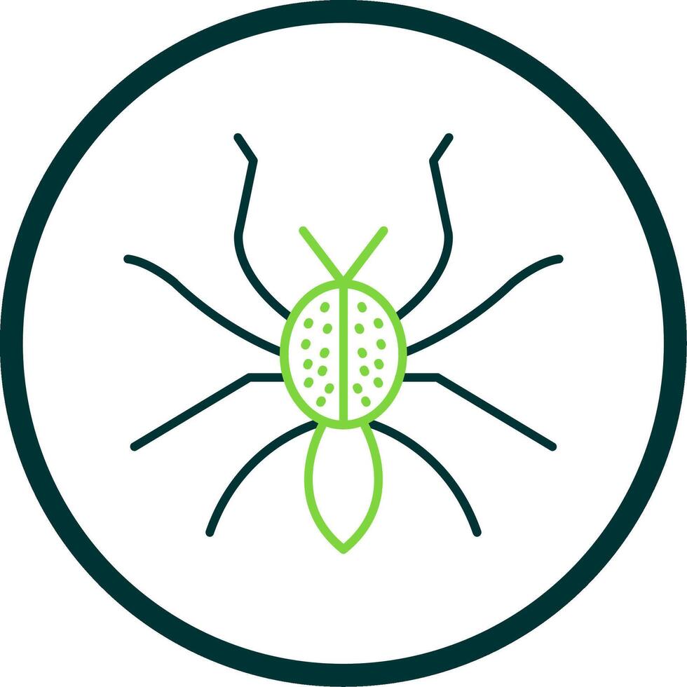 Spider Line Circle Icon vector