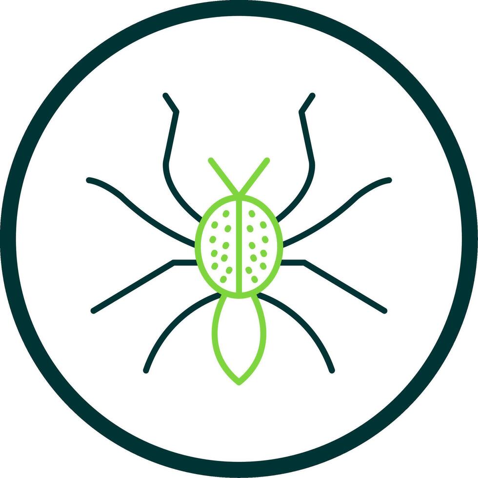 Spider Line Circle Icon vector