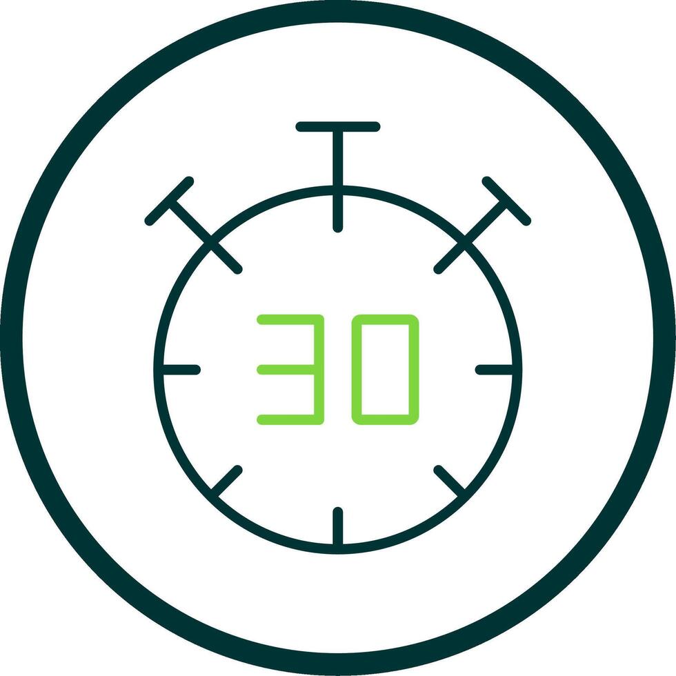 Half Time Line Circle Icon vector