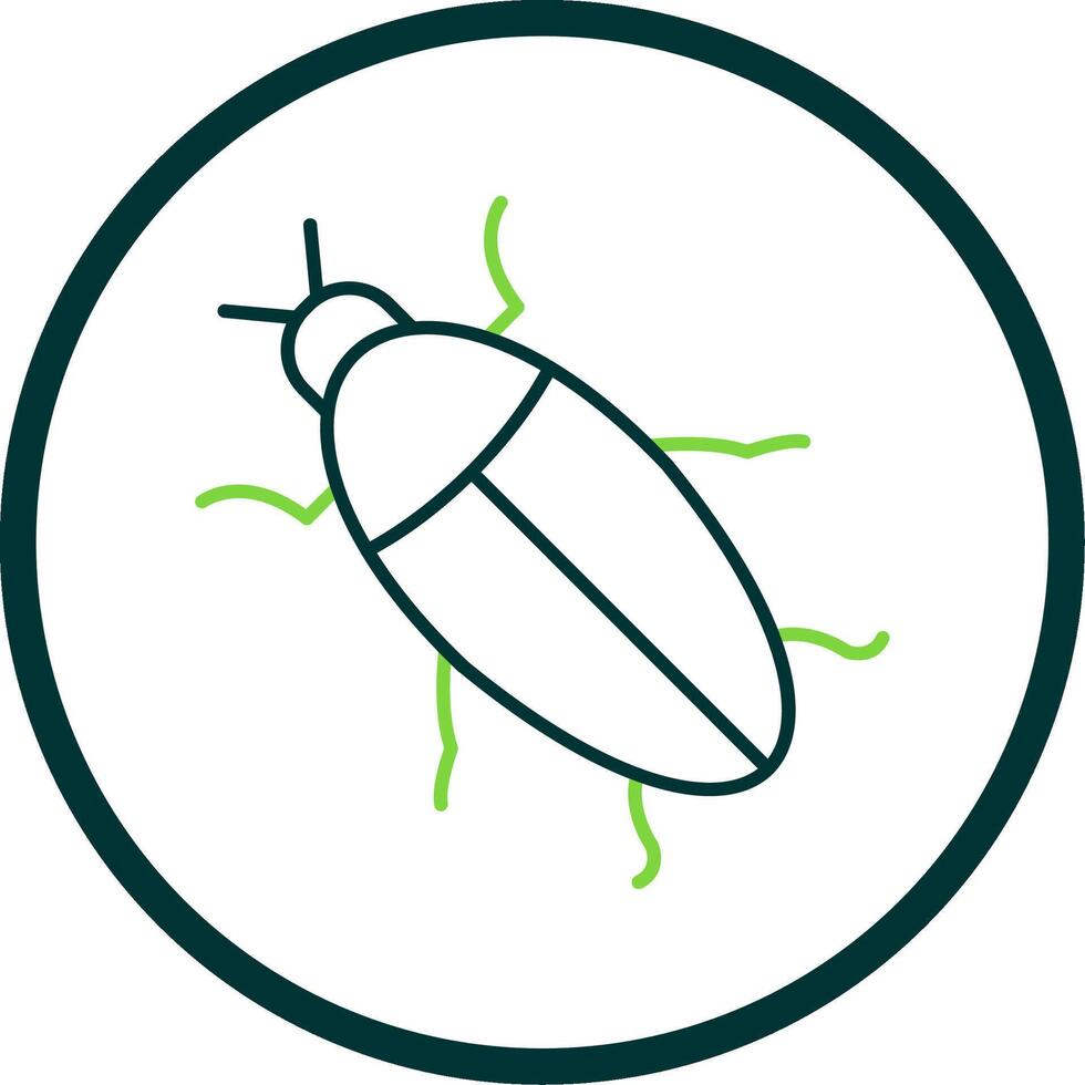 Cockroach Line Circle Icon vector