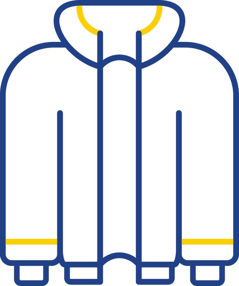 Jacket Line Two Color Icon vector