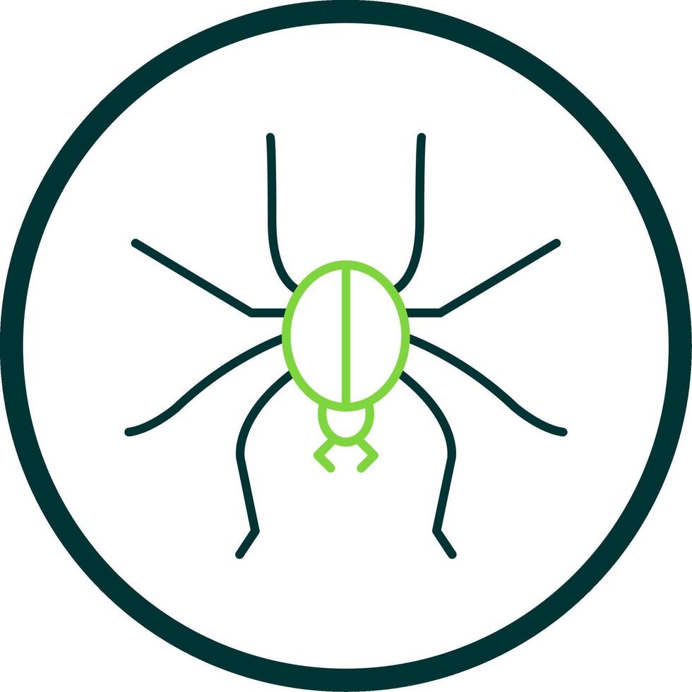 Spider Line Circle Icon vector