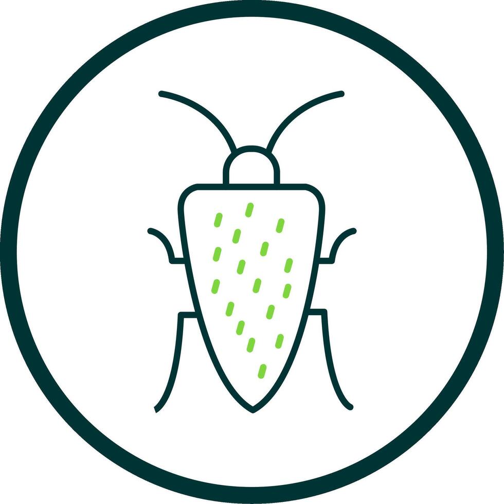 Cockroach Line Circle Icon vector
