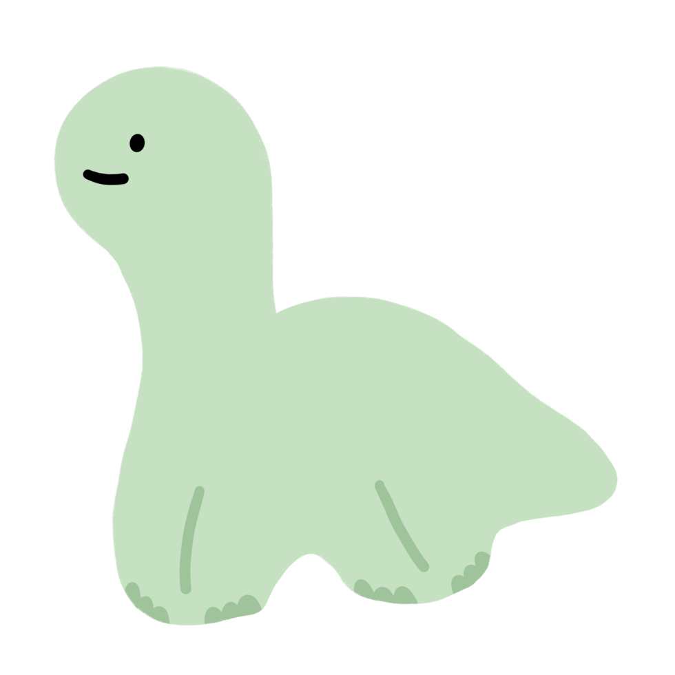 Cute Dinosaur Brachiosaurus Cartoon illustration png