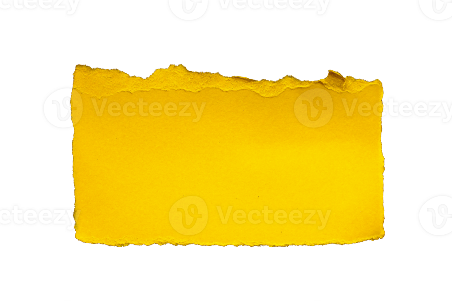 Ripped yellow paper piece on transparent background png