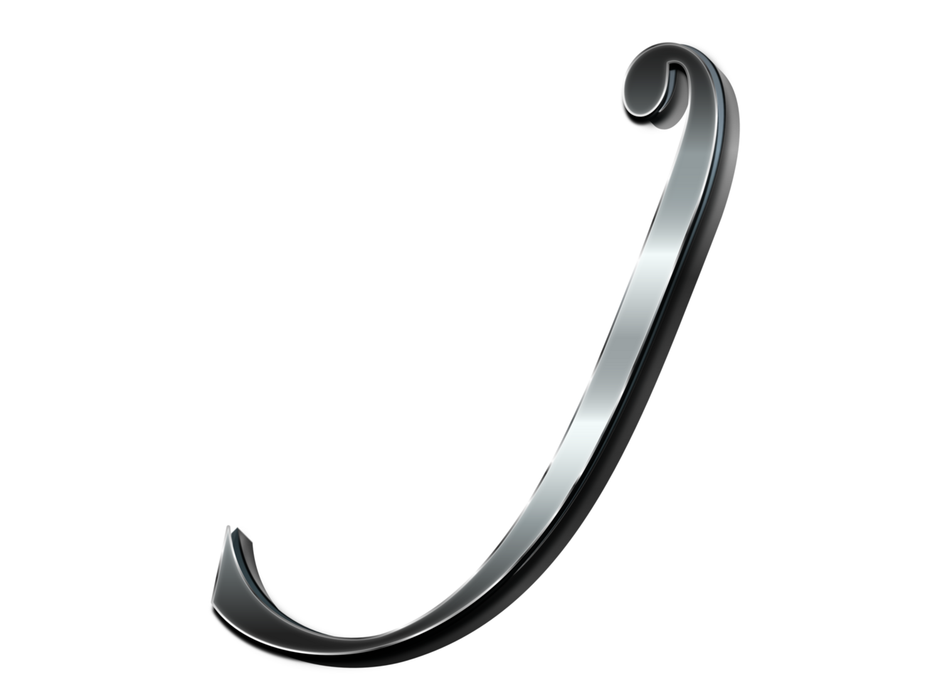Letter i Metallic effects, Caligraphic Style png