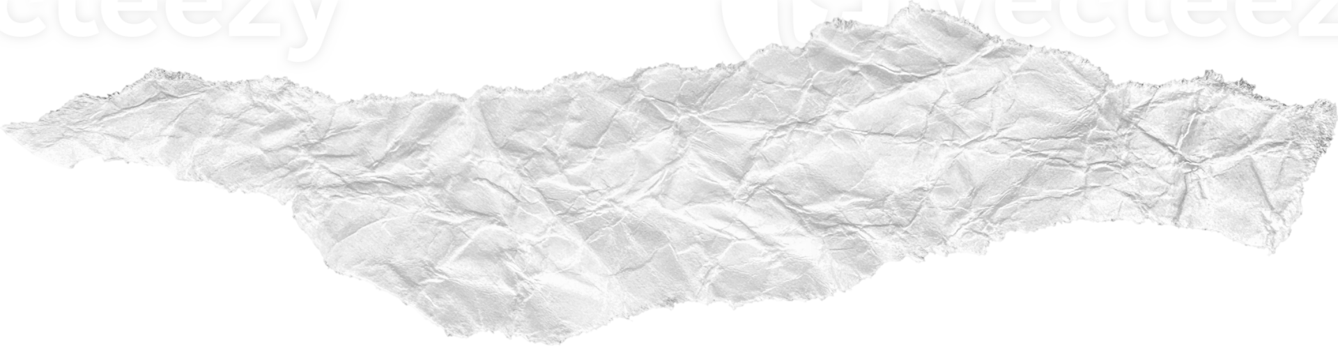 White Ripped Crumpled Paper Piece png