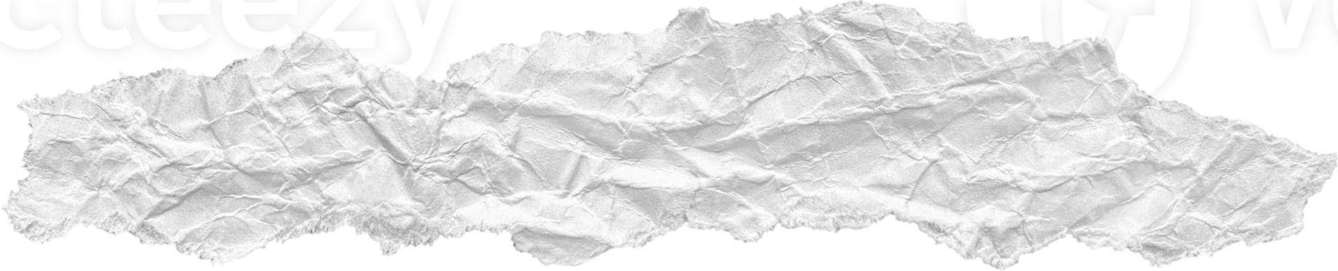 White Ripped Crumpled Paper Piece png