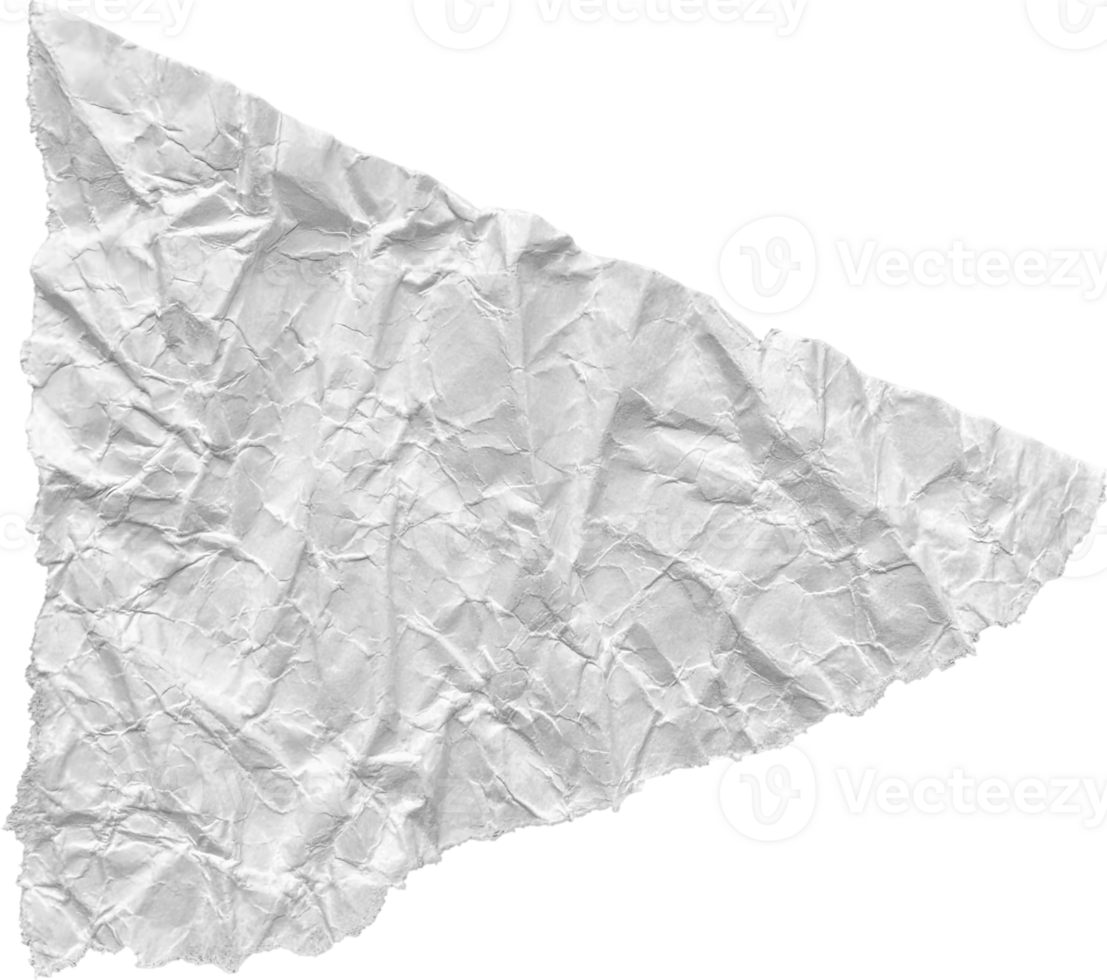 White Ripped Crumpled Paper Piece png