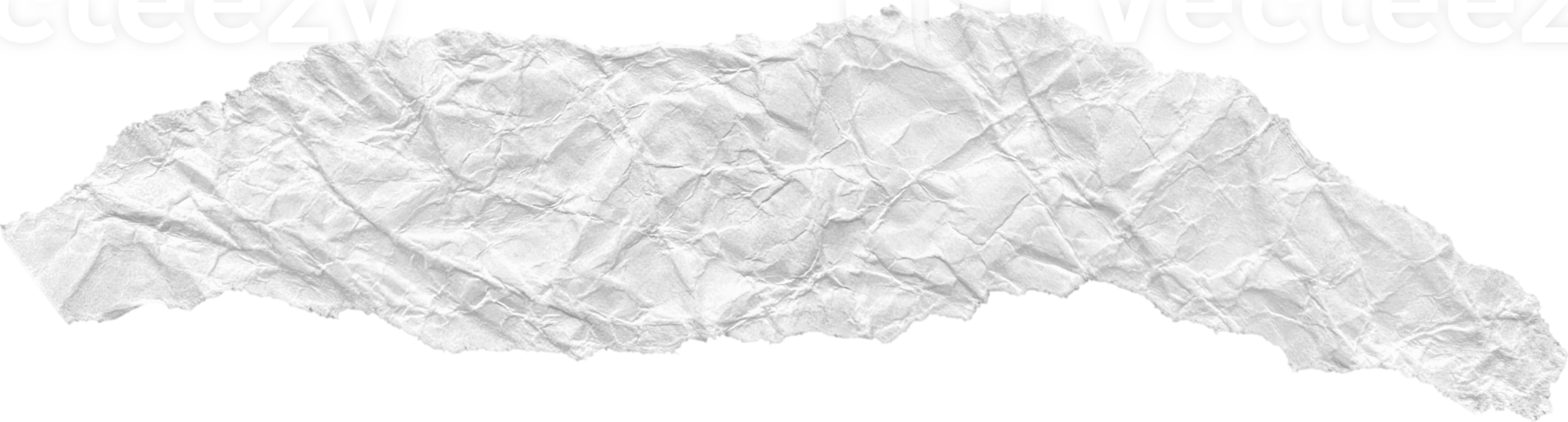 White Ripped Crumpled Paper Piece png