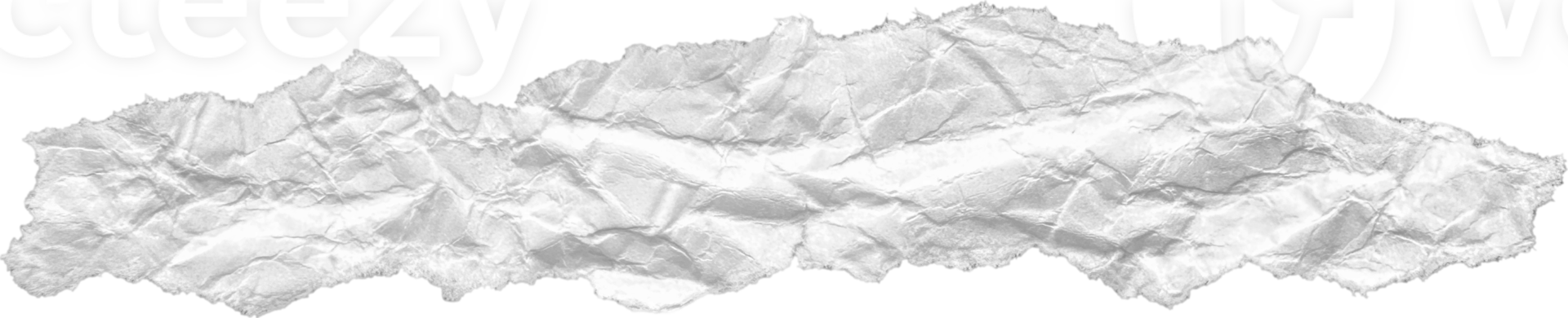 White Ripped Crumpled Paper Piece png