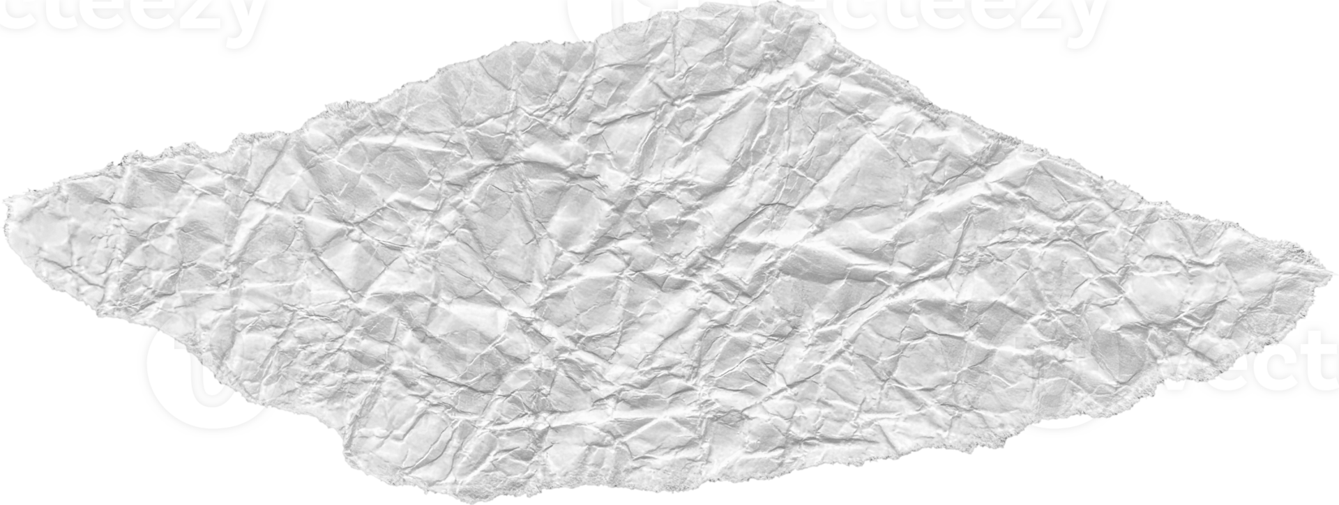 White Ripped Crumpled Paper Piece png