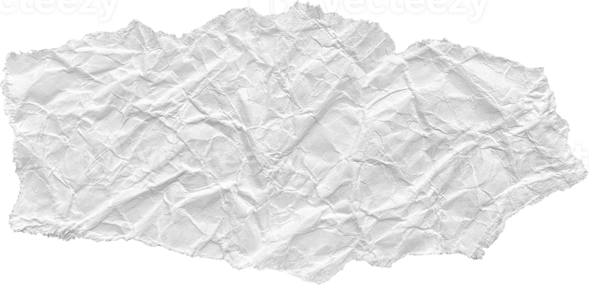 White Ripped Crumpled Paper Piece png