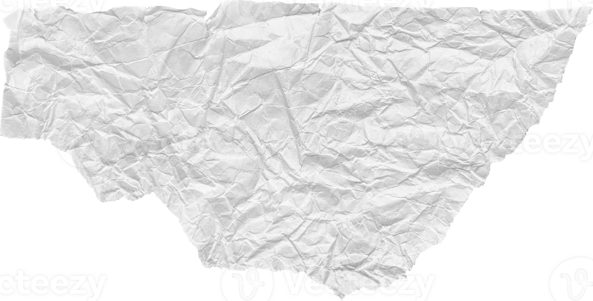 White Ripped Crumpled Paper Piece png