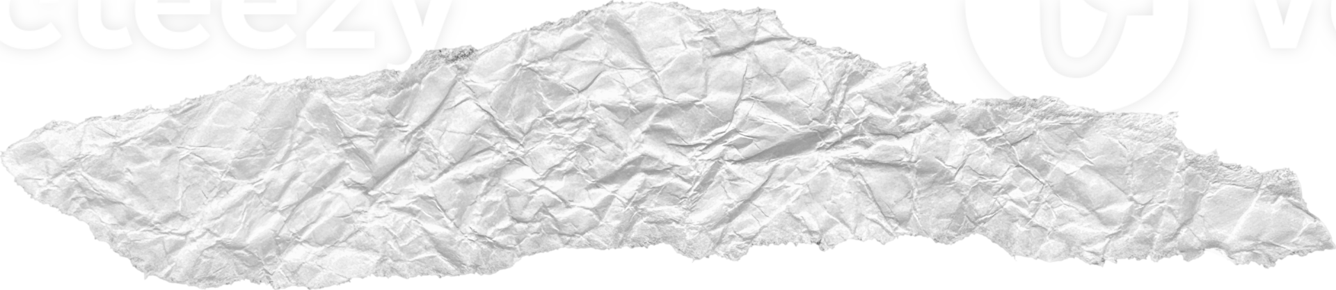 White Ripped Crumpled Paper Piece png