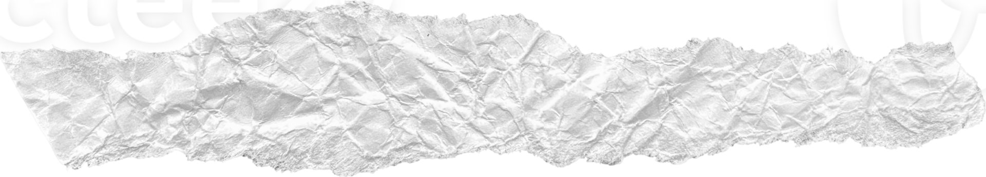 White Ripped Crumpled Paper Piece png