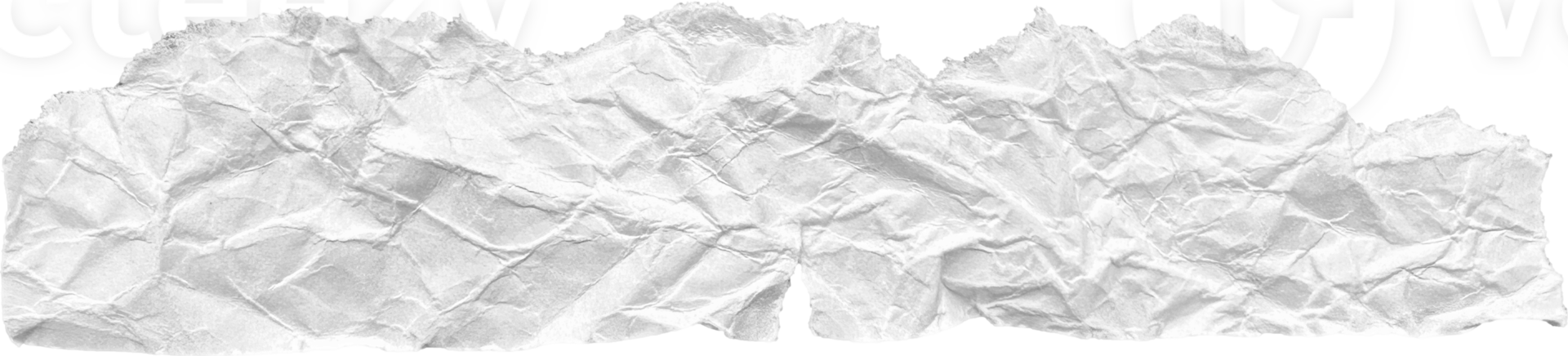 White Ripped Crumpled Paper Piece png