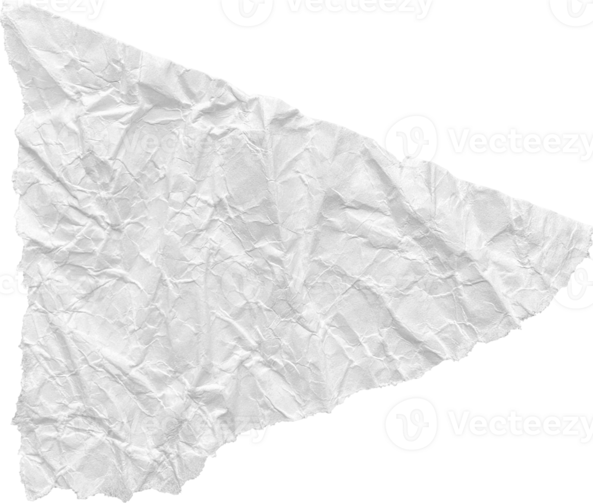 White Ripped Crumpled Paper Piece png