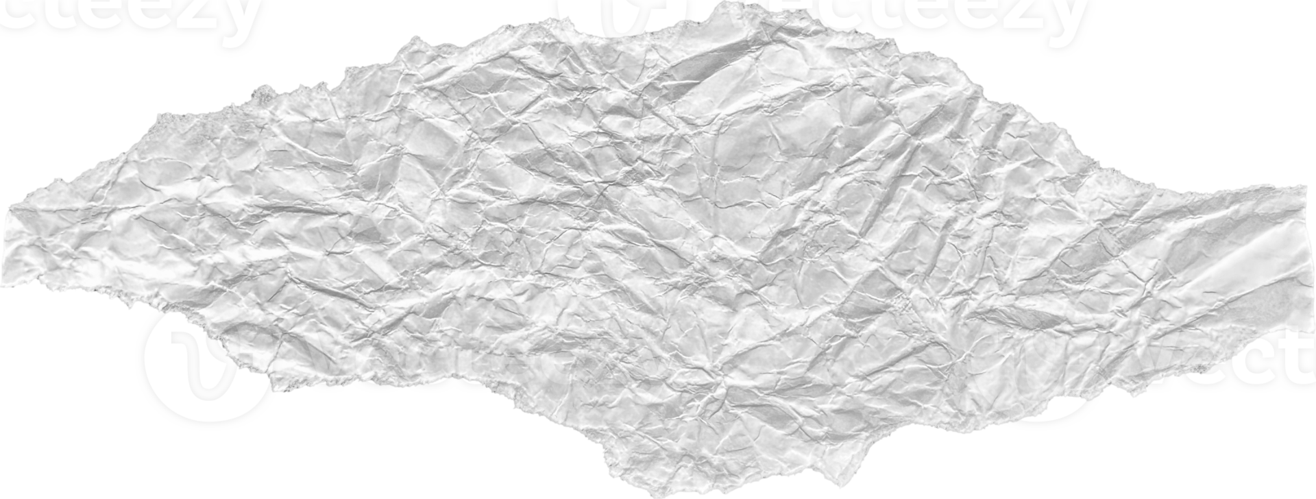 White Ripped Crumpled Paper Piece png