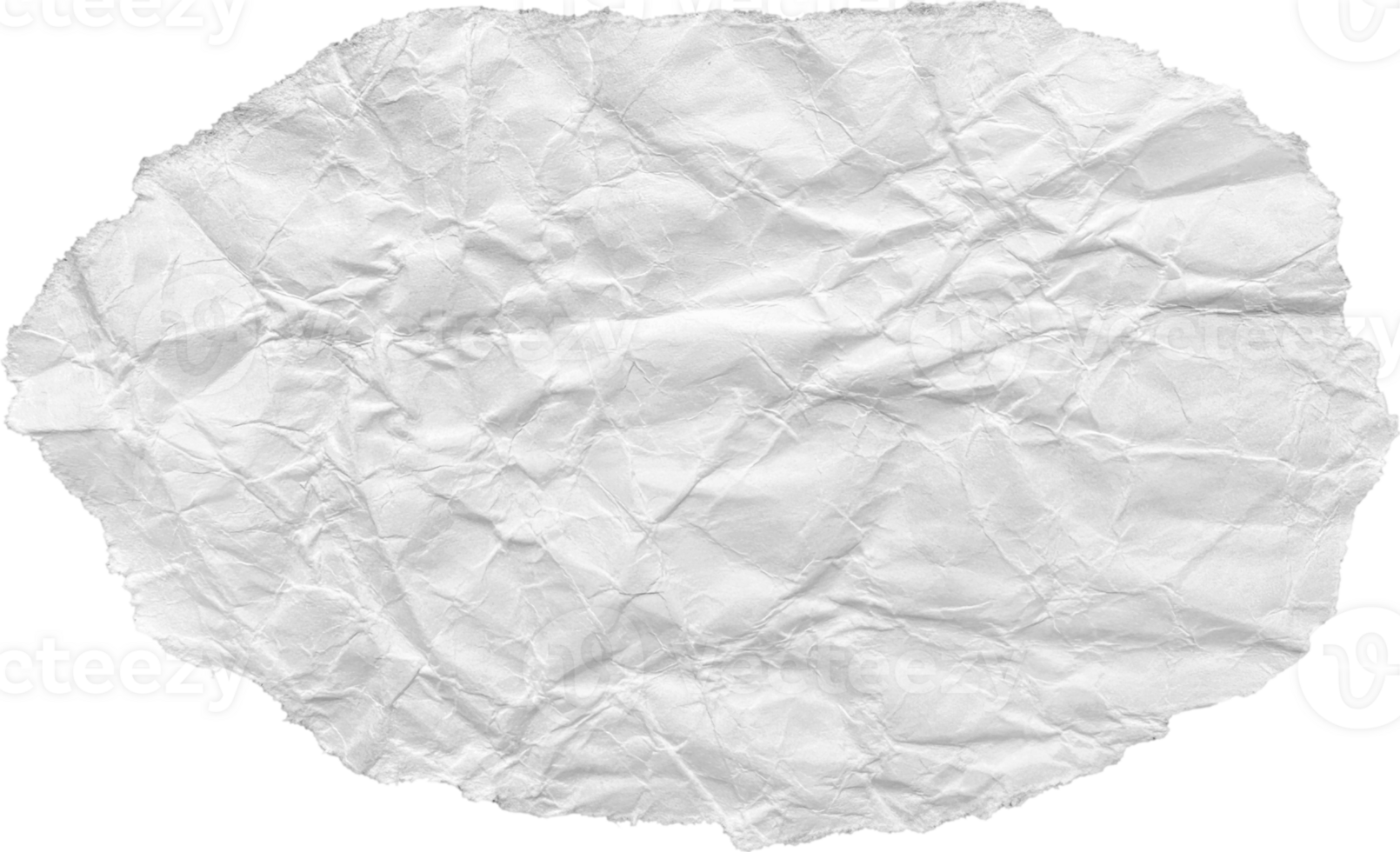 White Ripped Crumpled Paper Piece png