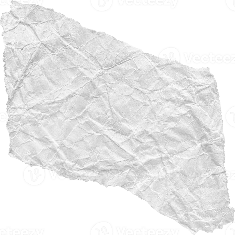 White Ripped Crumpled Paper Piece png