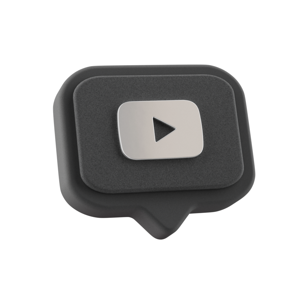 Youtube jouer icône sur transparent Contexte png