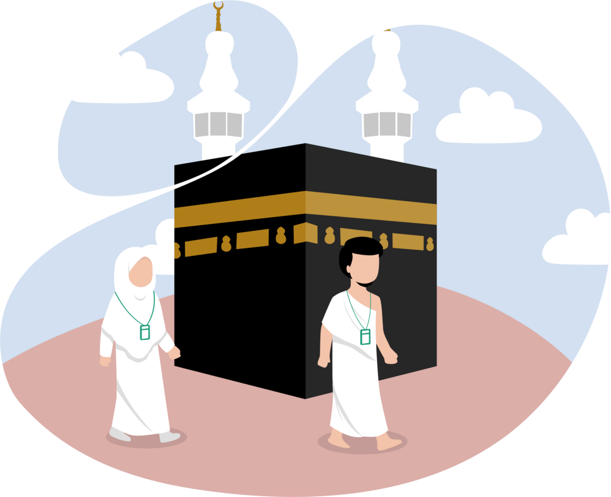 pèlerin hajj dessin animé png