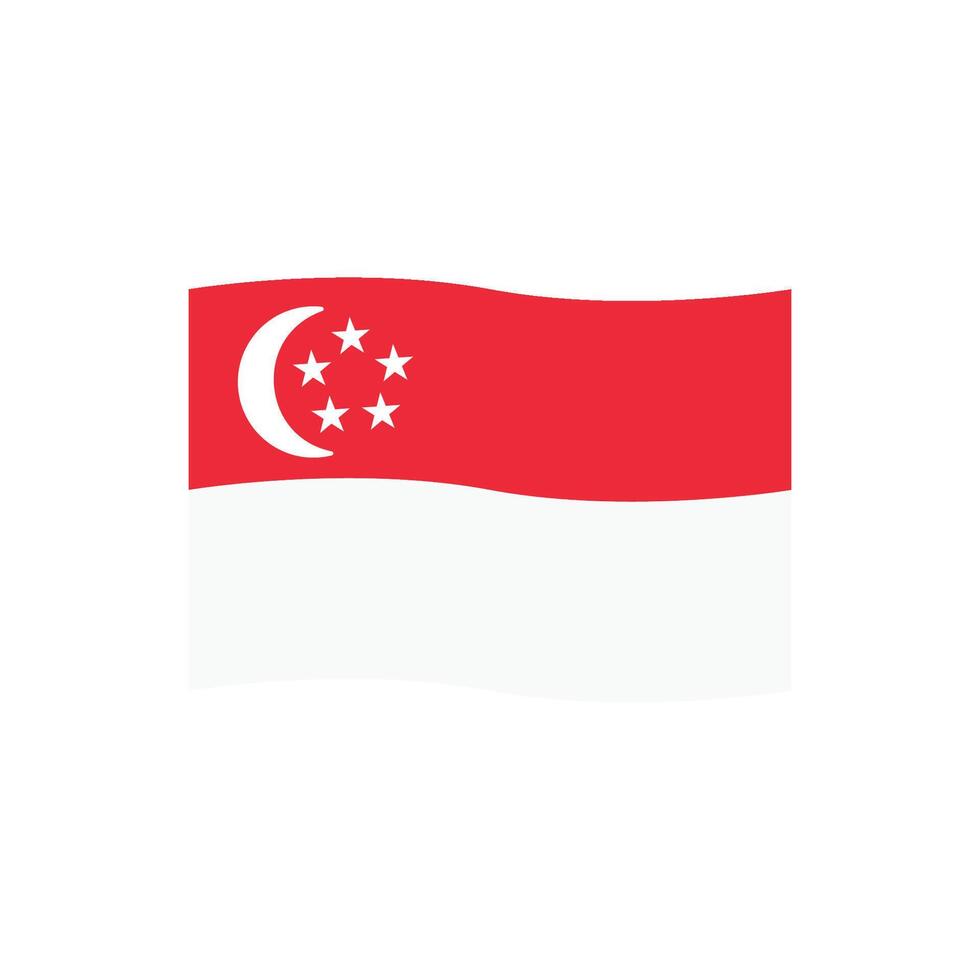 singapore flag icon vector