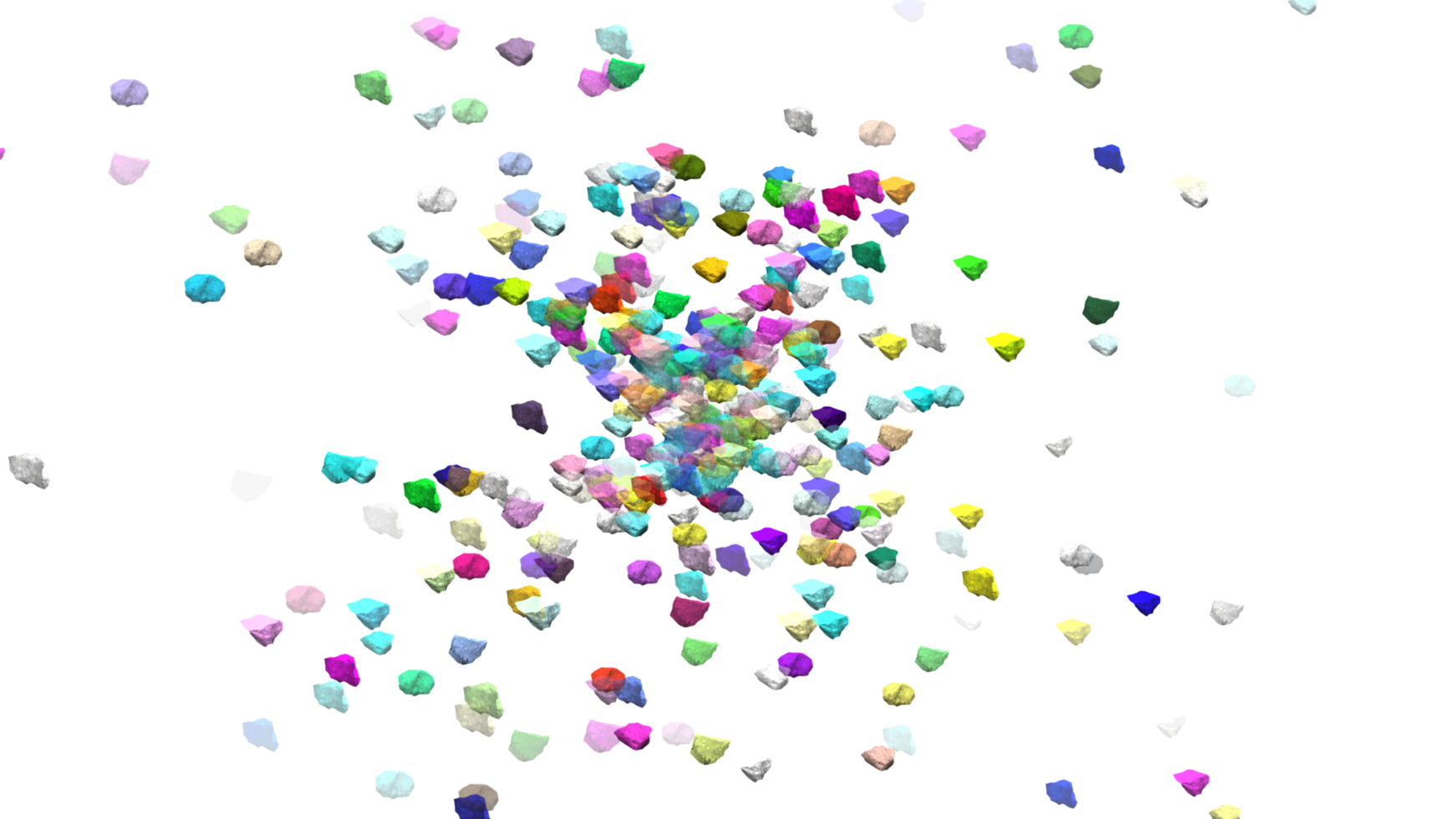 many colorful hearts falling from the sky png