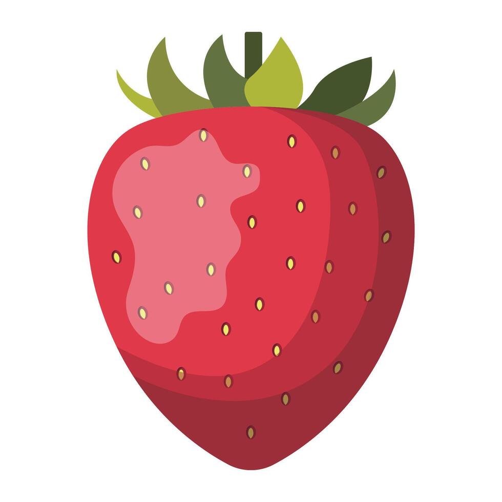 Strawberry as cake decoration vector