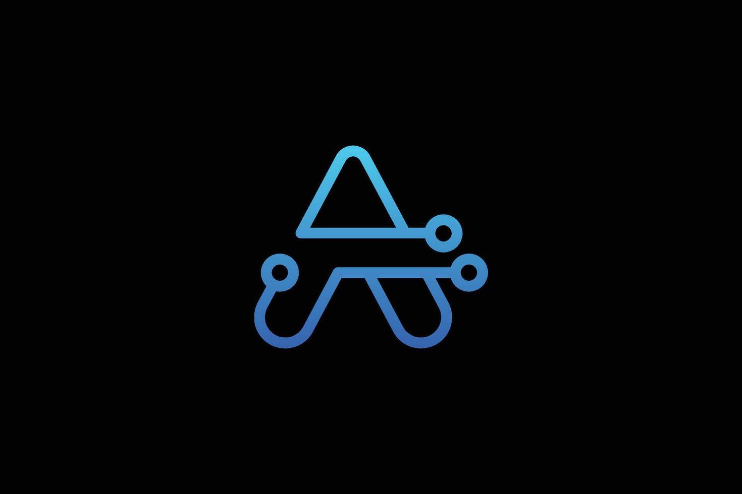 A latter tech logo vector