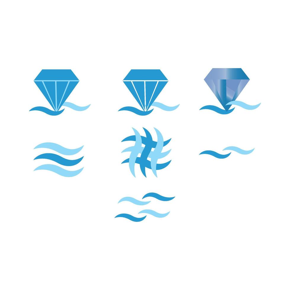 diamantes conjunto logos vector