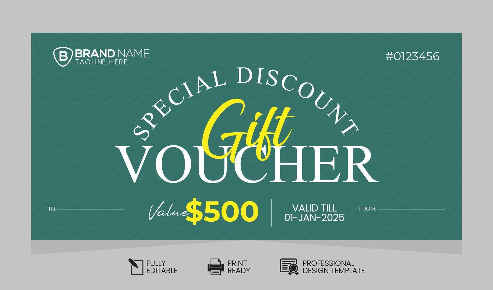 Discount Gift Voucher Design For Promotional Template for Sale Offers, Sale Promotion Gift Voucher Template vector