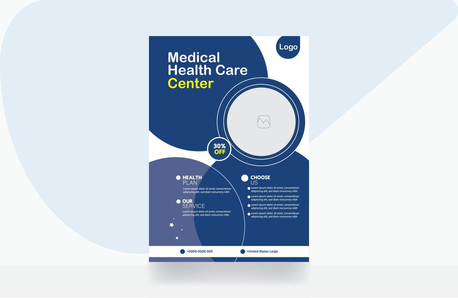Medical professional flyer design backgrounds template vector