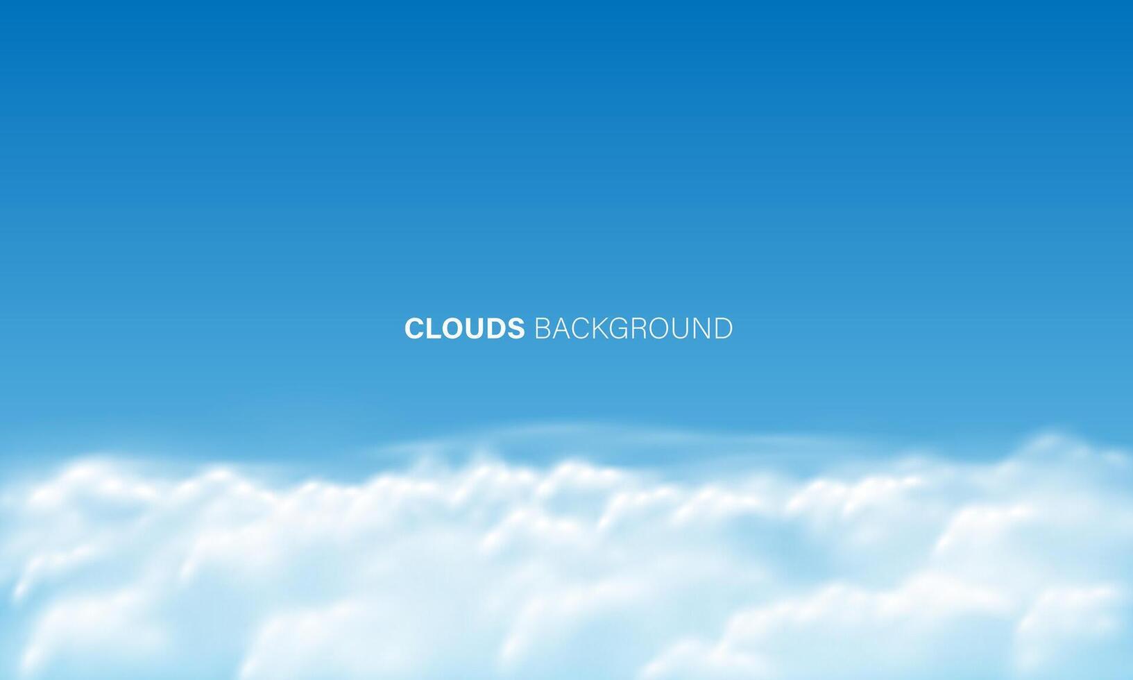 Realistic white clouds smoke on blue sky background vector