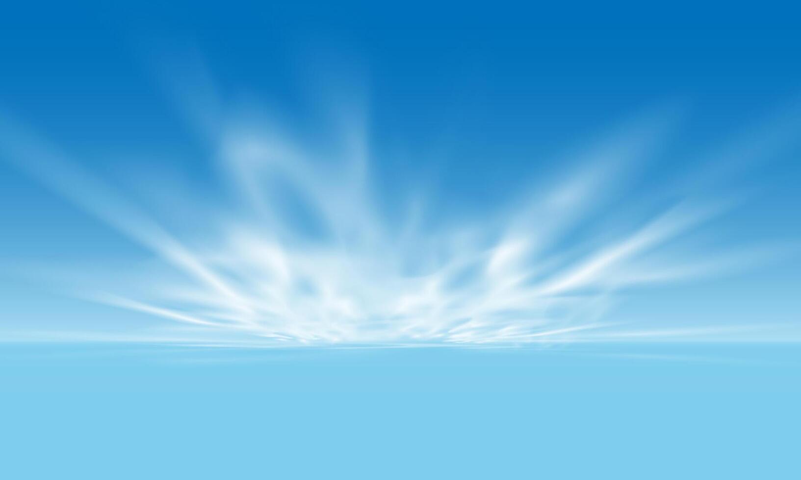Realistic white clouds smoke on blue sky background illustration vector
