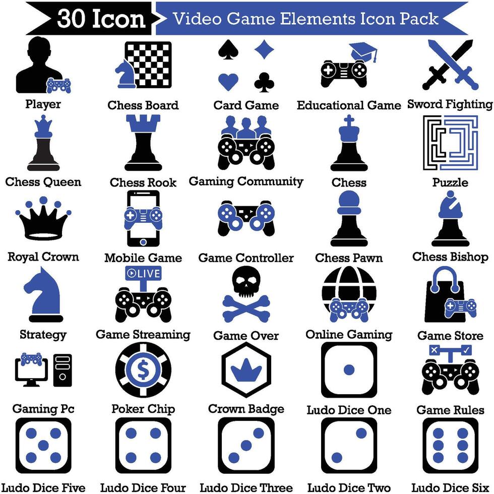 juego elementos icono paquete vector