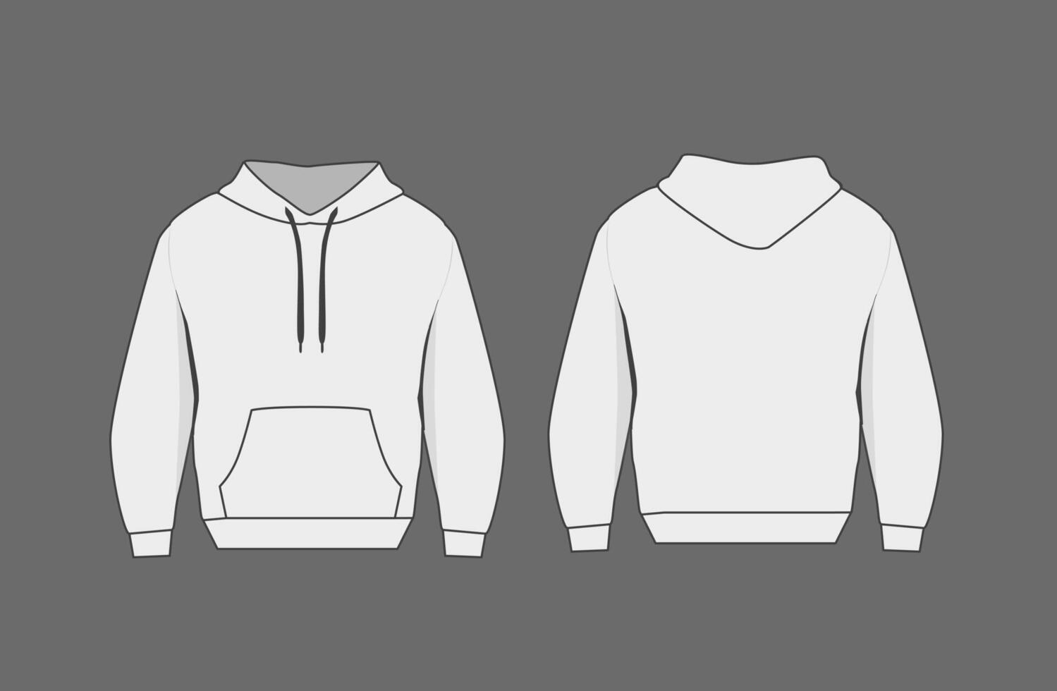Basic black male t-shirt mockup. Front and back view. Blank textile print template for fashion clothing. vector