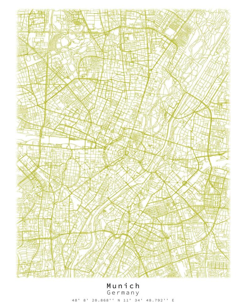 Munich,Germany,City center Urban detail Streets Roads Map , element template image vector