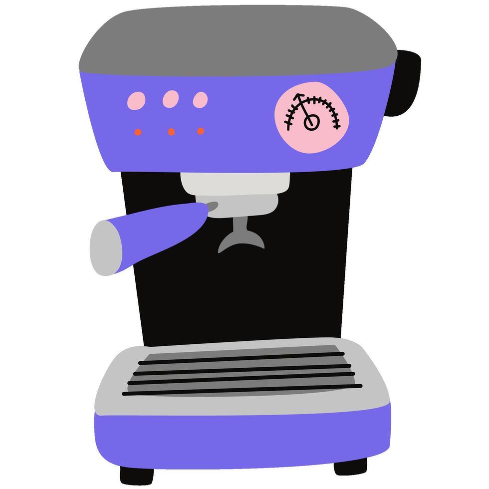 café máquina. mano dibujar eléctrico café máquina. icono colección para menú, café tienda. vector