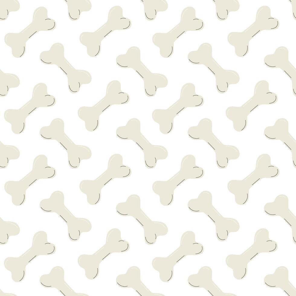 Simple seamless pattern with bones. For pet products design. Cartoon flat illustrations on white background. vector