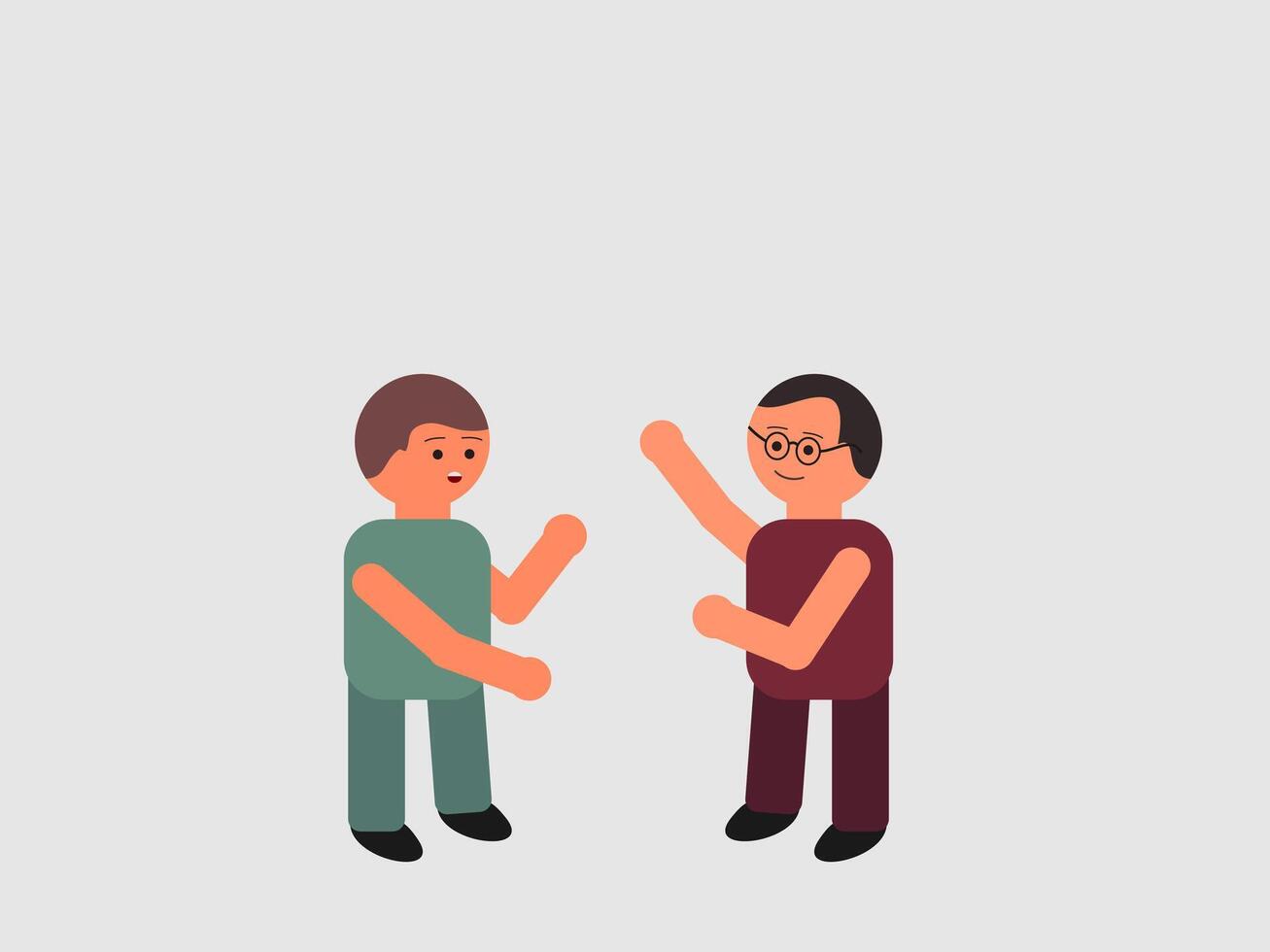 flat design chatting illustration vector