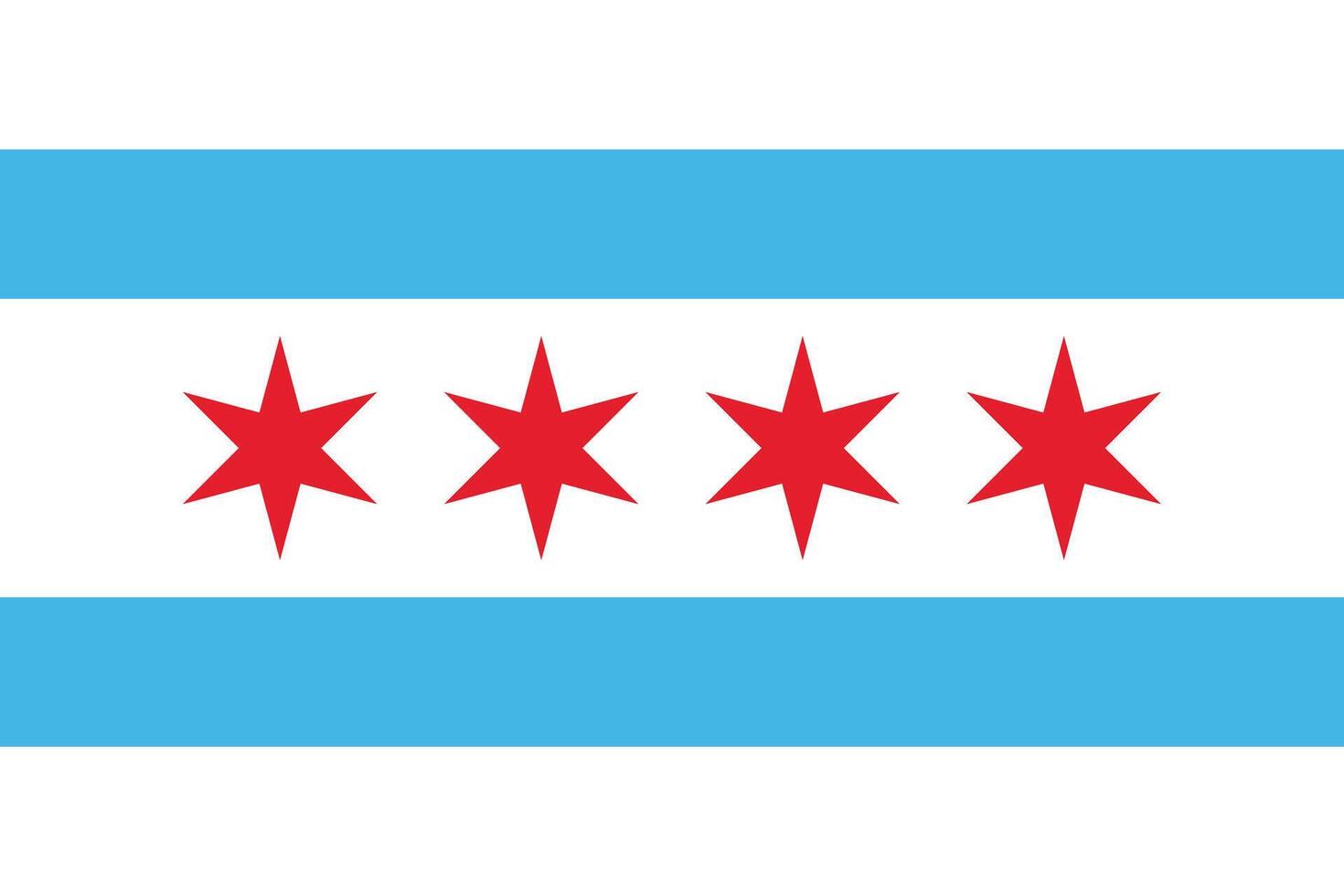 flag of chicago,united states vector