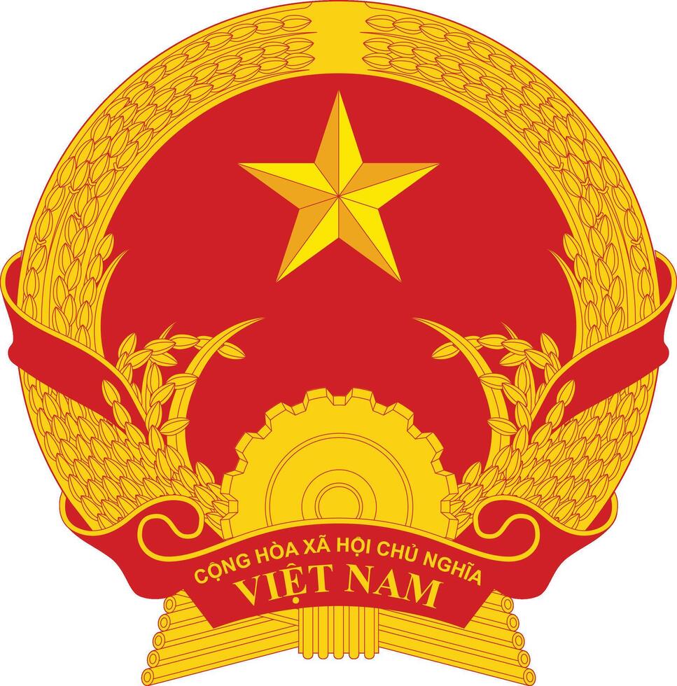 nacional emblema de Vietnam vector