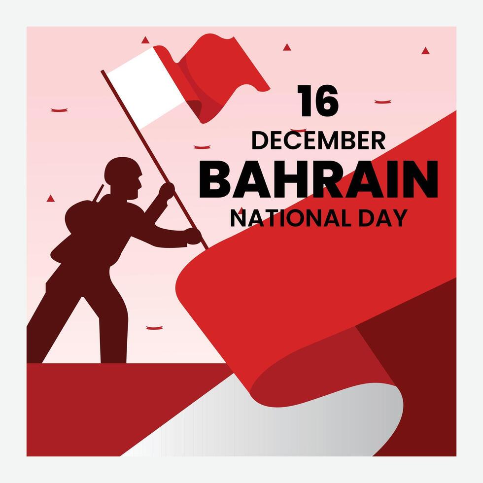 bahrain national day social media post flyer template vector