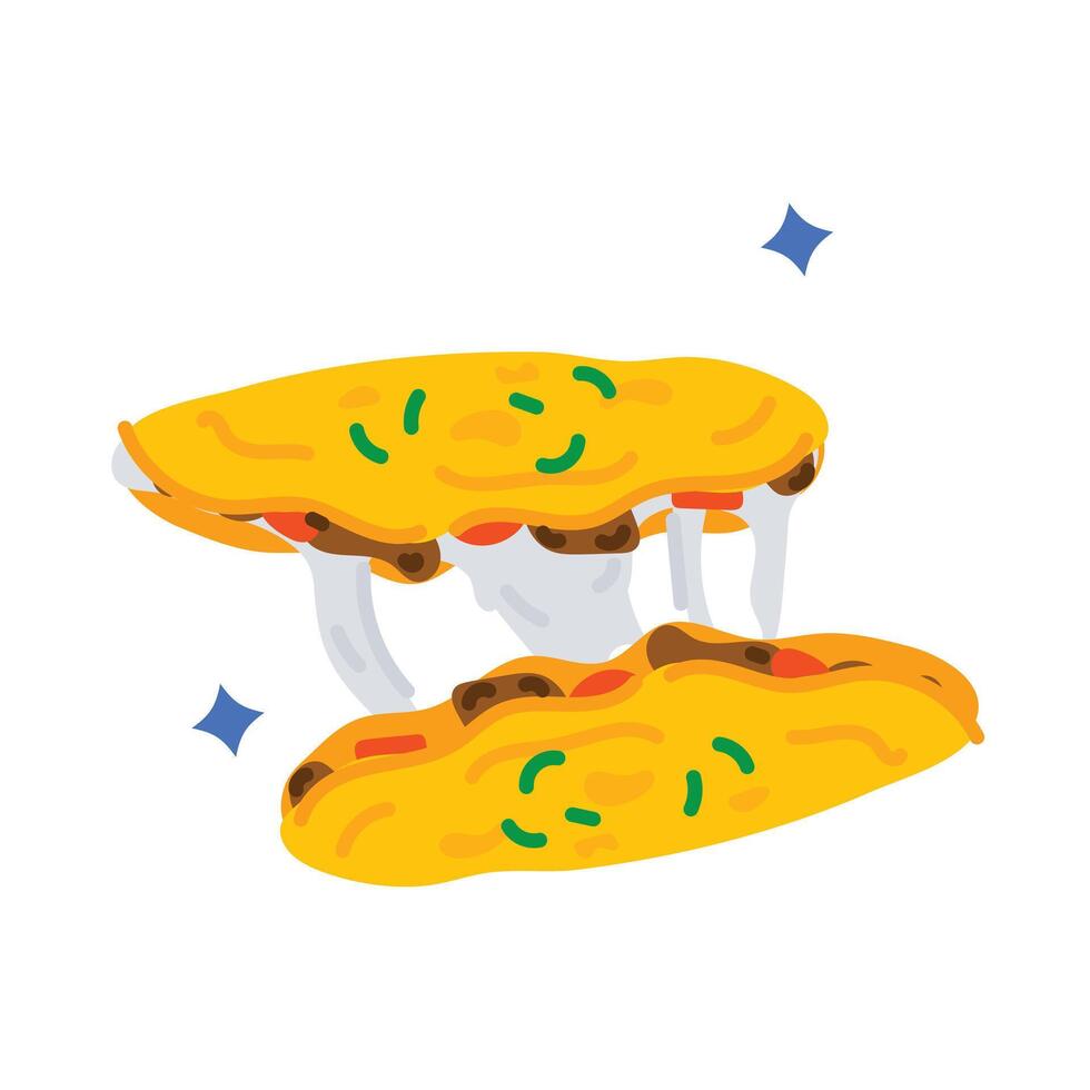 Trendy Quesadilla Concepts vector