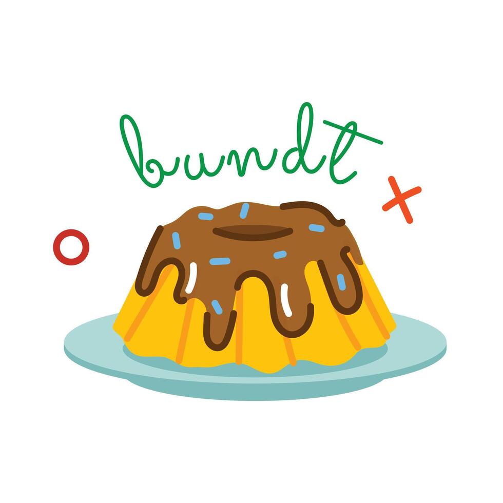 de moda chocolate bundt vector