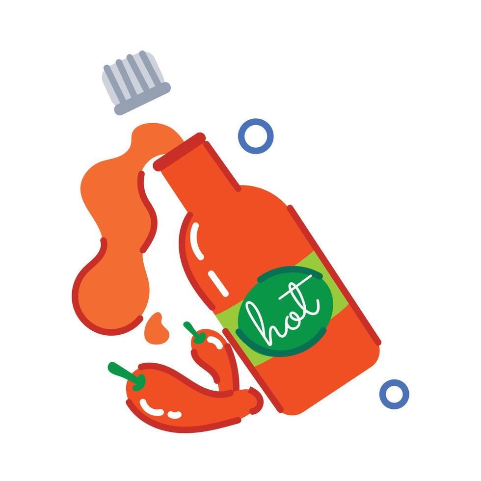 Trendy Chilli Sauce vector